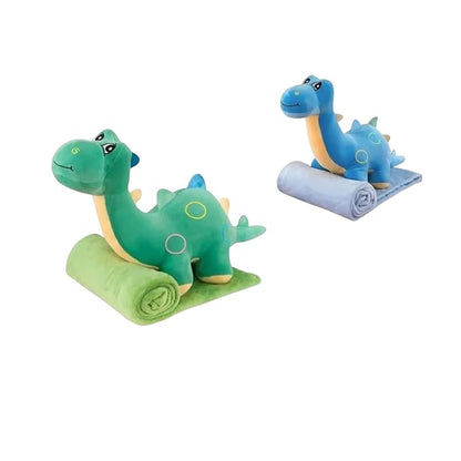 Dinosaur Plush Toy with Blanket Set