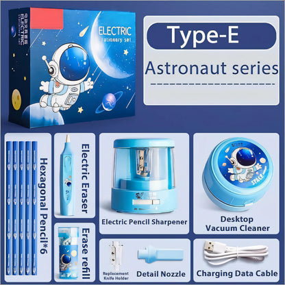 3-in-1 Electric Sharpener Eraser Vacuum Set