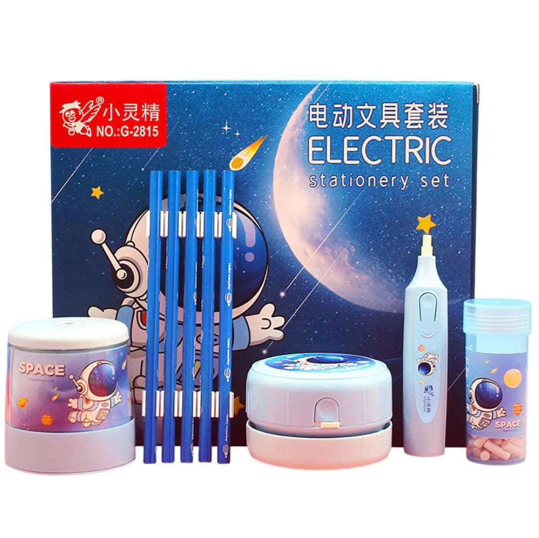 3-in-1 Electric Sharpener Eraser Vacuum Set