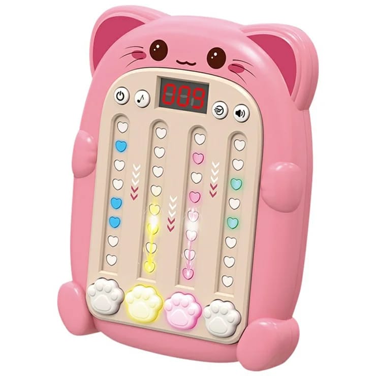 Electronic rhythm music game with lights and sound