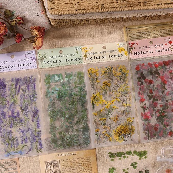 Natural Floral Vintage Stickers