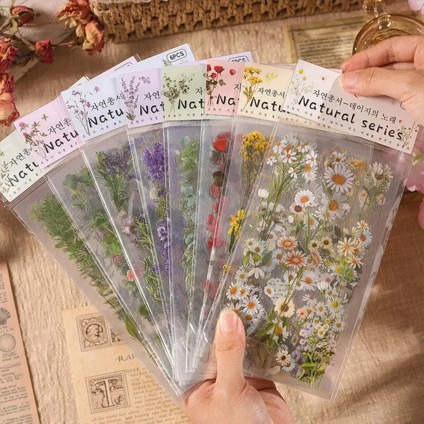 Natural Floral Vintage Stickers