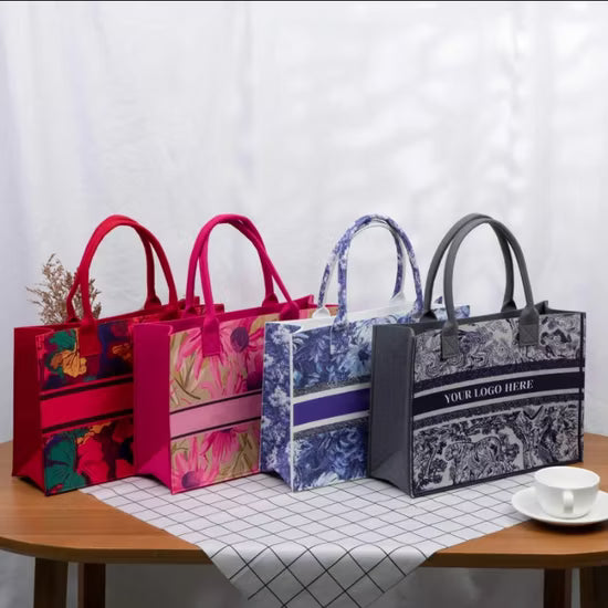 Branded Large Capacity Felt Tote