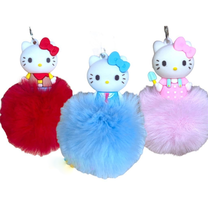 Cute Kitty Pom Pom Writing Pen