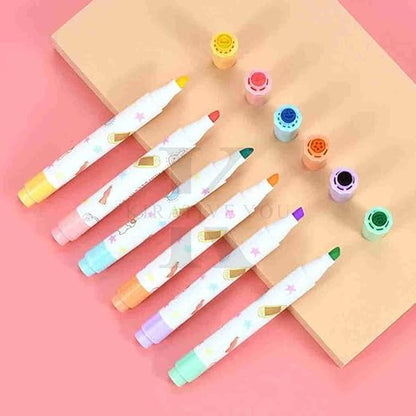 Cute fruit scented highlighter pen set