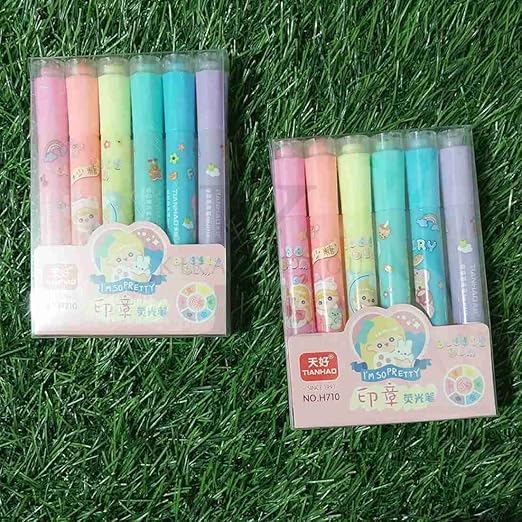 Cute fruit scented highlighter pen set