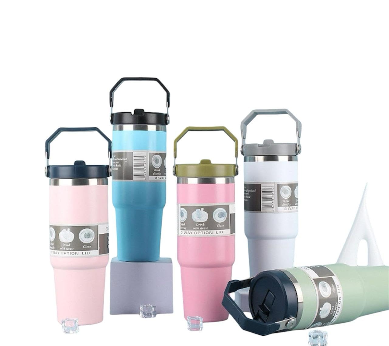 Stainless steel insulated travel tumbler