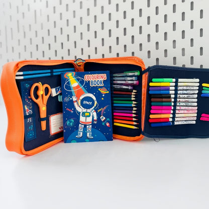 Space Theme Painting & Pencil Case Set for Kids