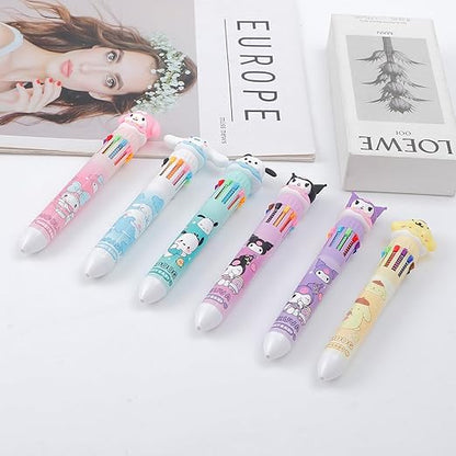 10-in-1 Multicolor Kitty Pen for Kids