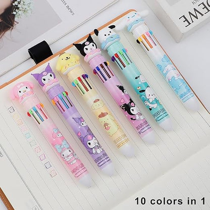 10-in-1 Multicolor Kitty Pen for Kids