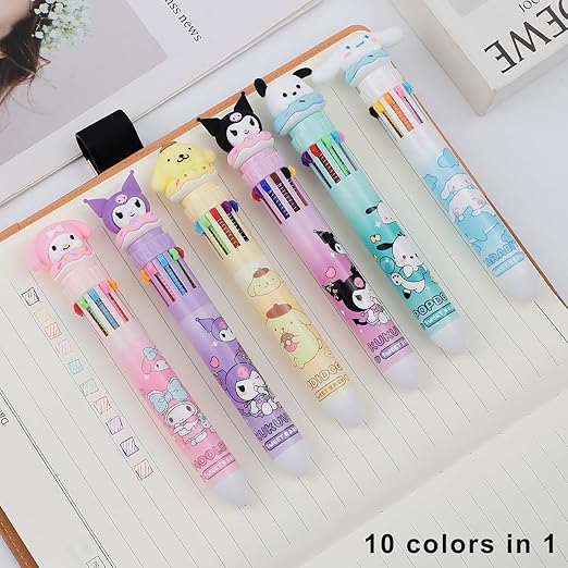 10-in-1 Multicolor Kitty Pen for Kids