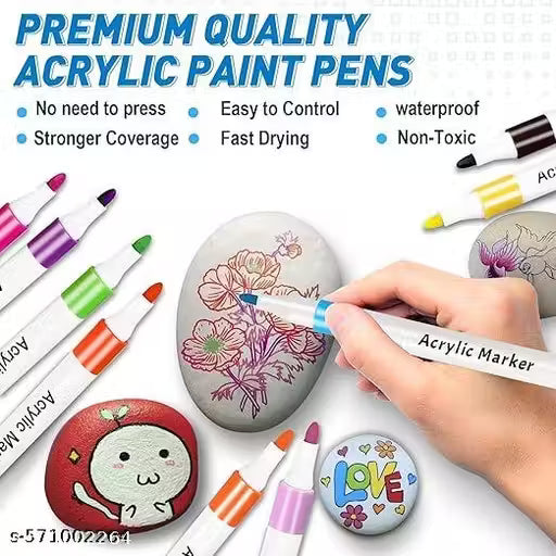 12 colors acrylic paint marker set for art