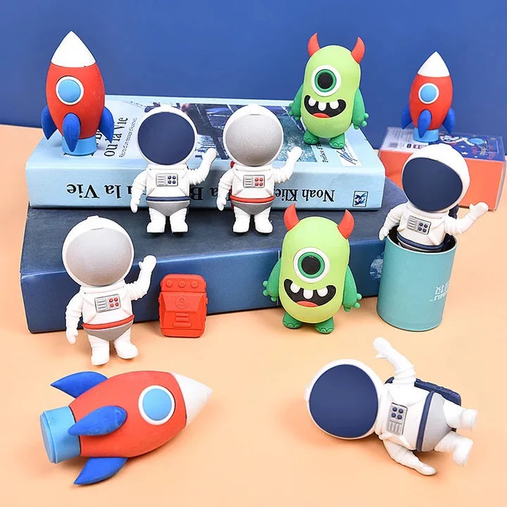 Space themed erasers