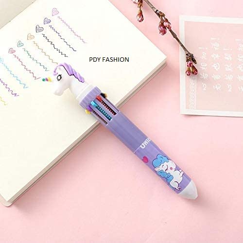 PDY Fashion Unicorn 10-in-1 Multicolor Retractable Ballpoint Pen