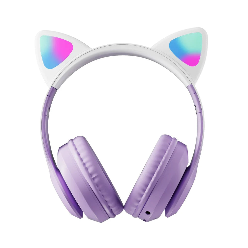 LED Cat Ear Wireless Headphones