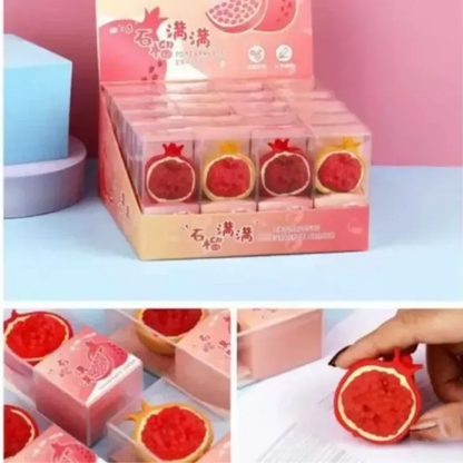 Cute Pomegranate Pop 3D Eraser for School