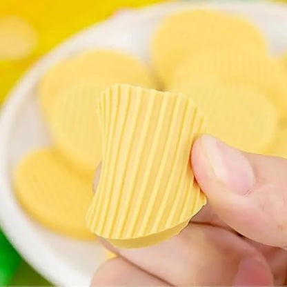 Potato chip shaped erasers