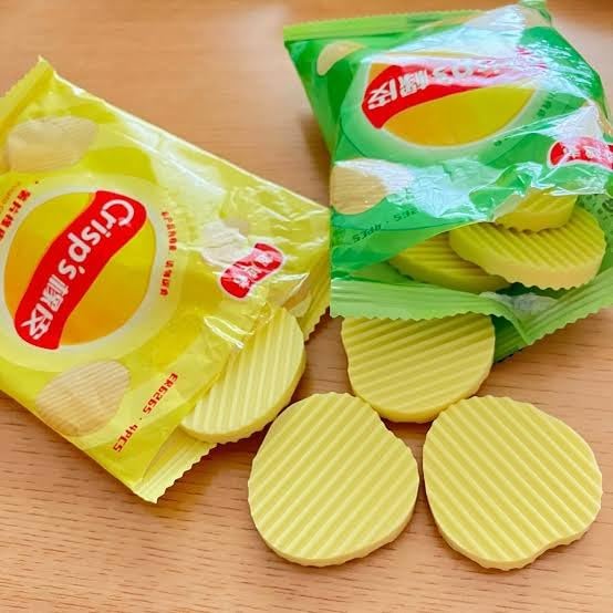 Potato chip shaped erasers