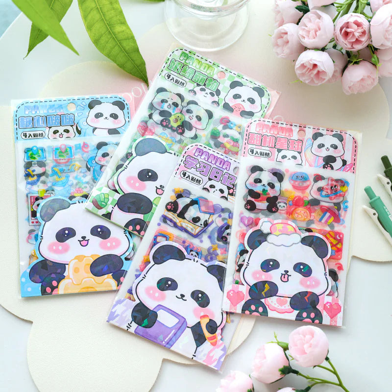 Puffy Panda Decorative Stickers