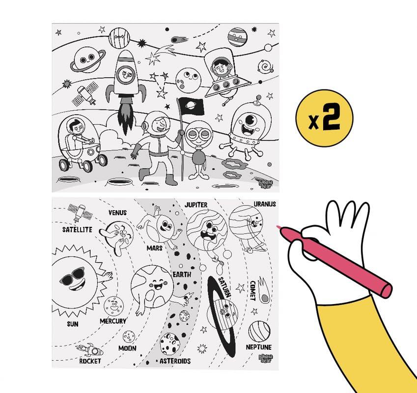 Banana Bear colouring tablemat