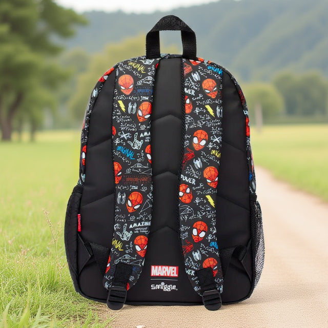 Spider hero graphic school backpack for kids
