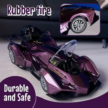 Stylish Purple RC Sports Car Toy