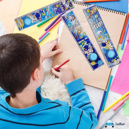 Space theme scale ruler set for kids stationery