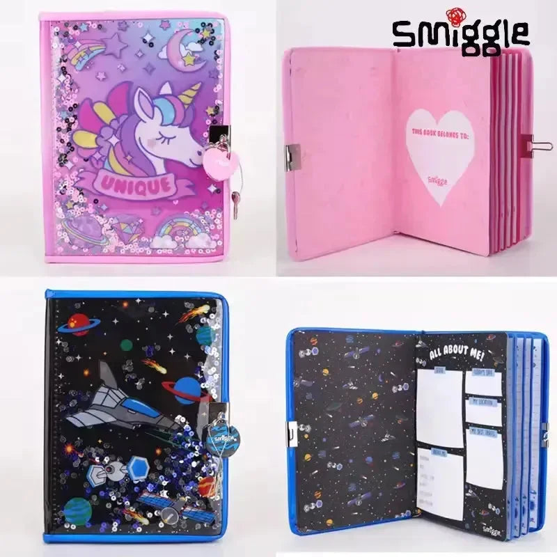 Smiggle Sparkle Secrets A5 Lock Diary