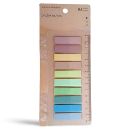 RetroTabs colour coded sticky notes with built in ruler