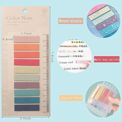 RetroTabs colour coded sticky notes with built in ruler