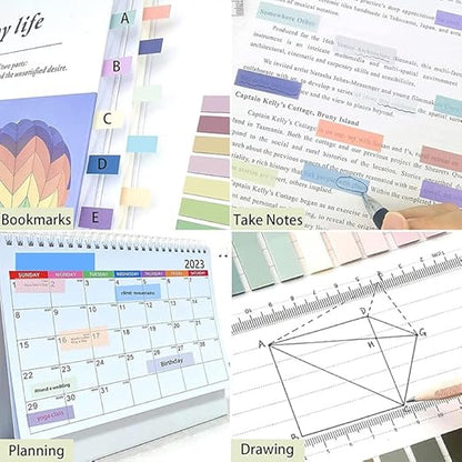  RetroTabs colour coded sticky notes with built in ruler