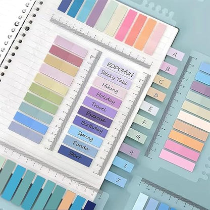  RetroTabs colour coded sticky notes with built in ruler