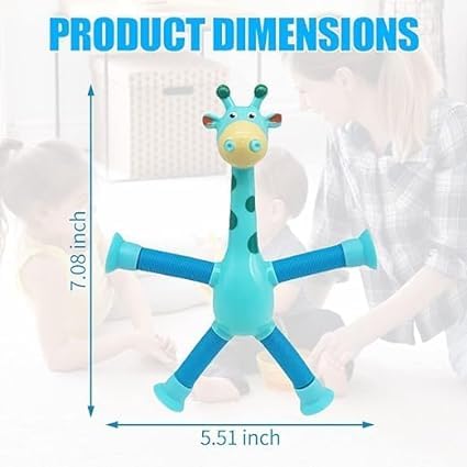 Telescopic Suction Cup Giraffe Toy