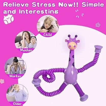 Telescopic Suction Cup Giraffe Toy