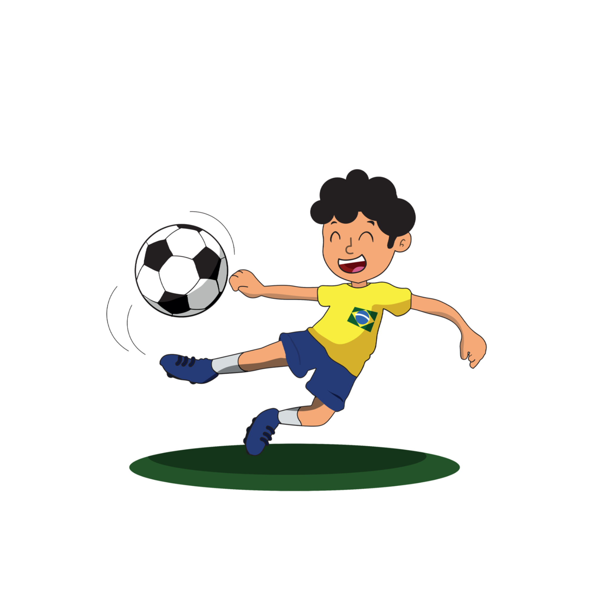 Cartoon boy with football