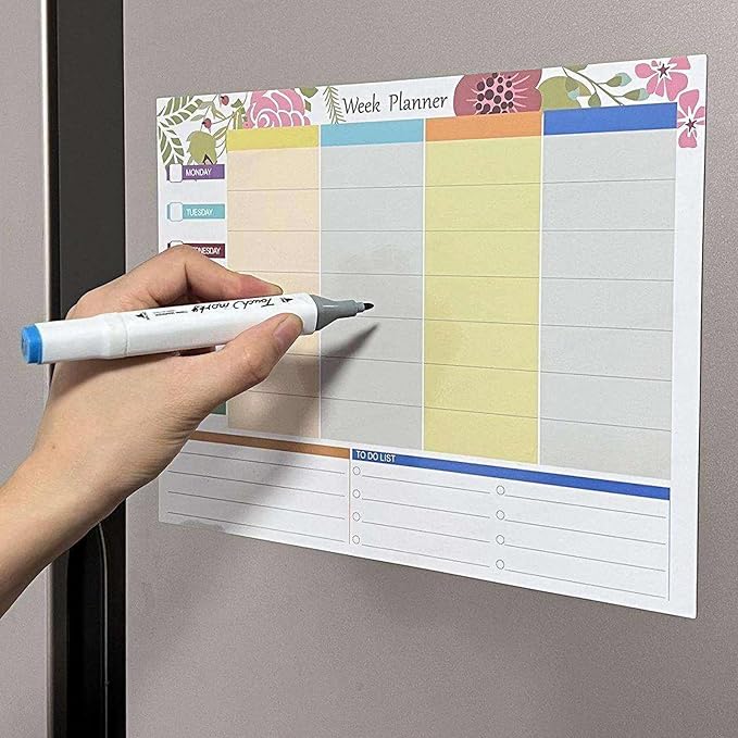 Magnetic weekly planner