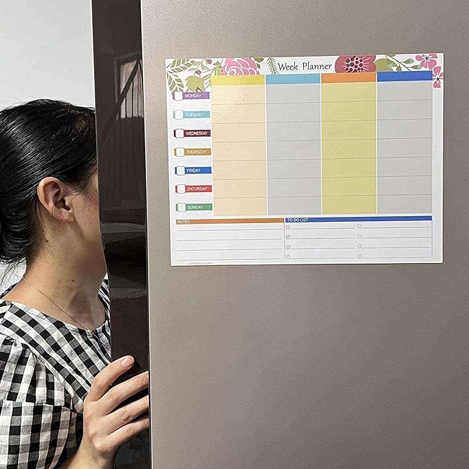 Magnetic weekly planner