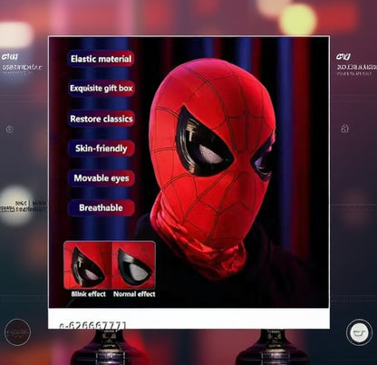 Blinking eyes face mask