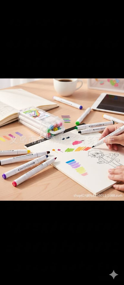 Double Tip Highlighter Marker Set of 12