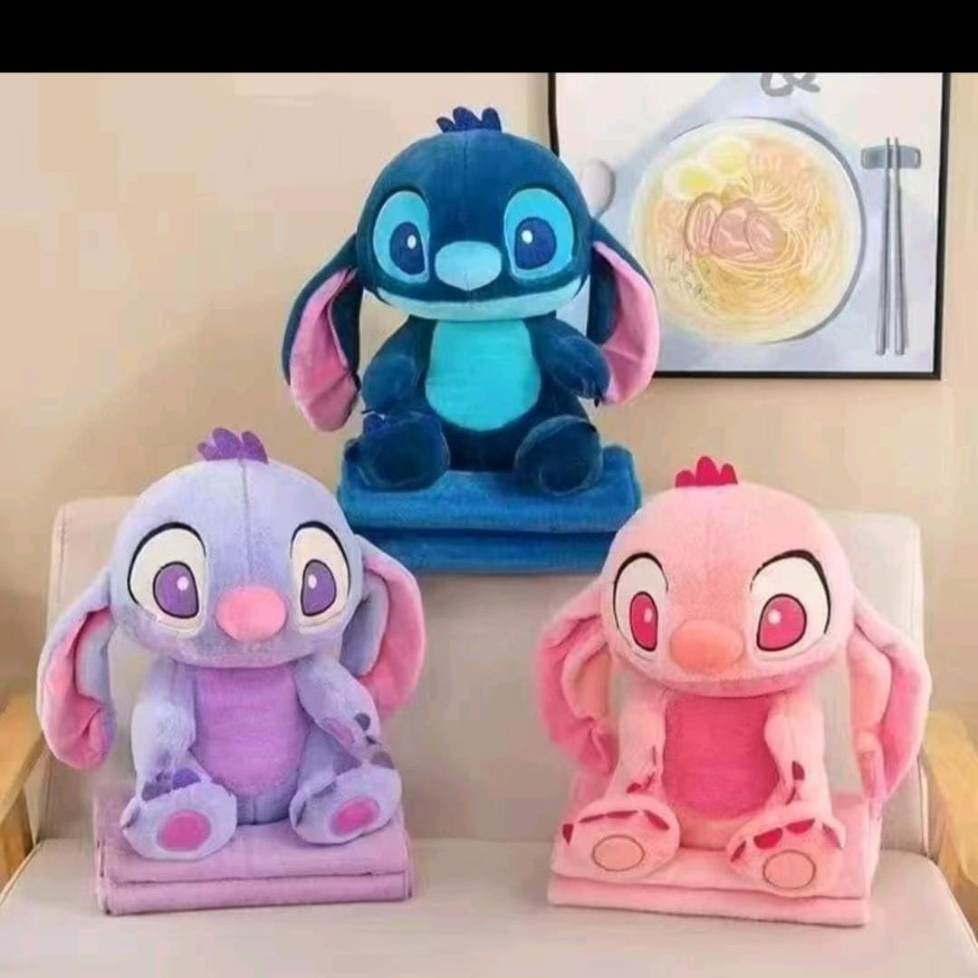Stitch Plush Pillow Blanket