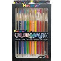 Macaron color brush pens set dual tip