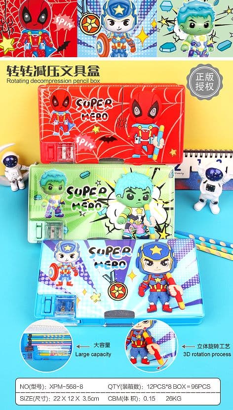 Super Hero-themed pencil box