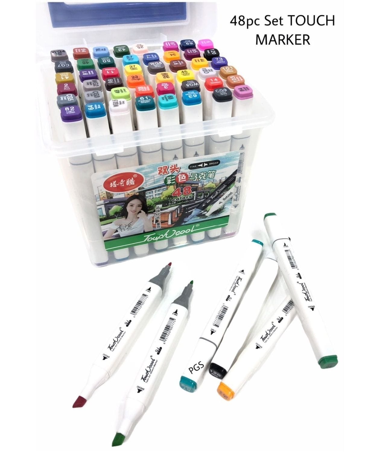 Double Tip Highlighter Marker Set of 48