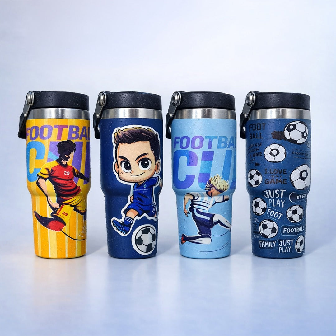 Football Stainless Steel Sipper Bottle