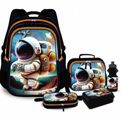 Space Theme 5 Piece Kids School Backpack Combo Set