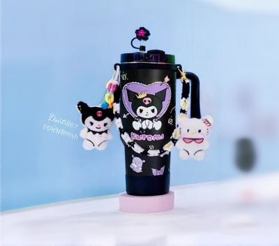 Iridescent Insulated Tumbler with Handle & Straw