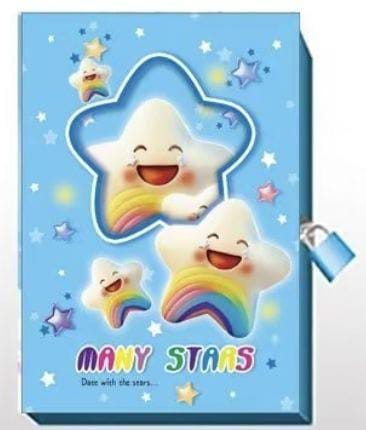 Smiley star themed kids diary set of 6