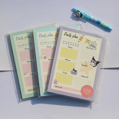 Sanrio daily planner pad with 60 sheets