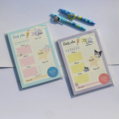 Sanrio daily planner pad with 60 sheets