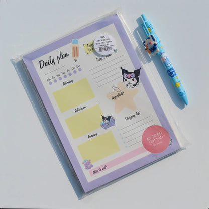 Sanrio daily planner pad with 60 sheets